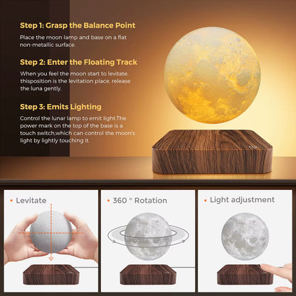 Magnetic Levitating Moon Lamp